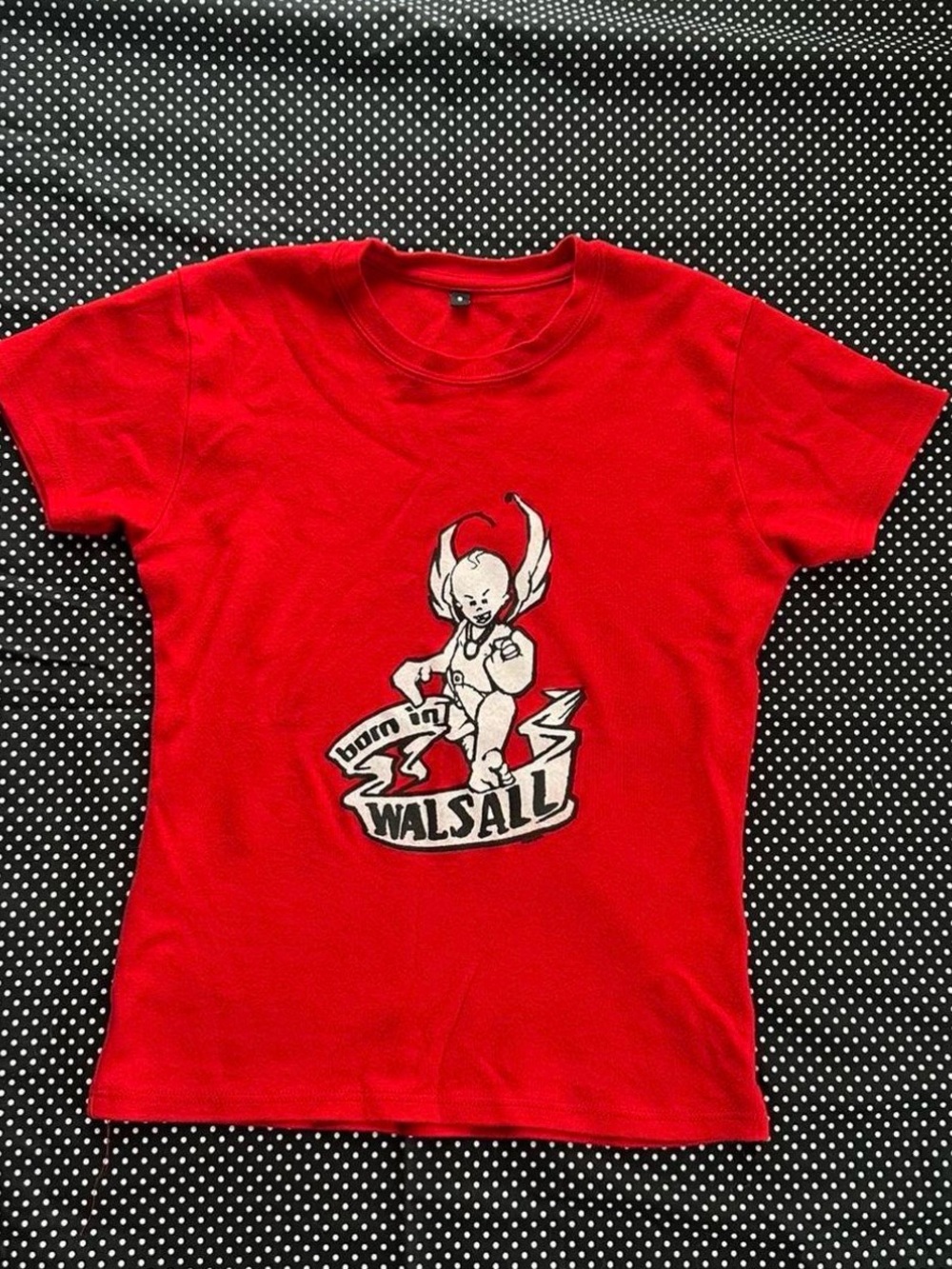 Red Graphic 'Born in Walsall' T-Shirt